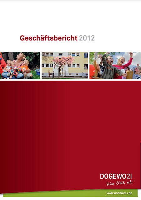 Cover des DOGEWO21 Geschäftsberichtes PDF 2012.