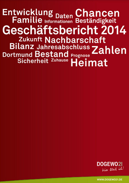 Cover des DOGEWO21 Geschäftsberichtes PDF 2014.