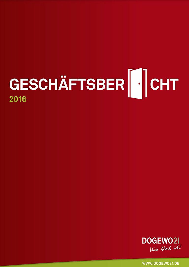 Cover des DOGEWO21 Geschäftsberichtes PDF 2016.