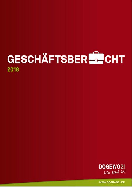 Cover des DOGEWO21 Geschäftsberichtes PDF 2018.