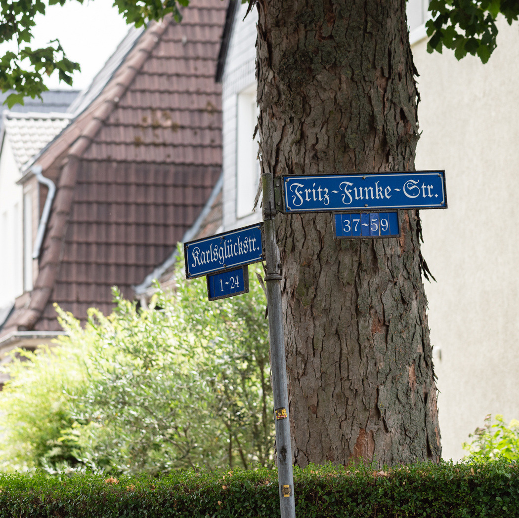 Straßenschild der Fritz-Funke-Straße
