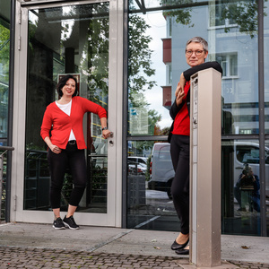 Barrierefreier Eingang ins DOGEWO21 Kundenzentrum