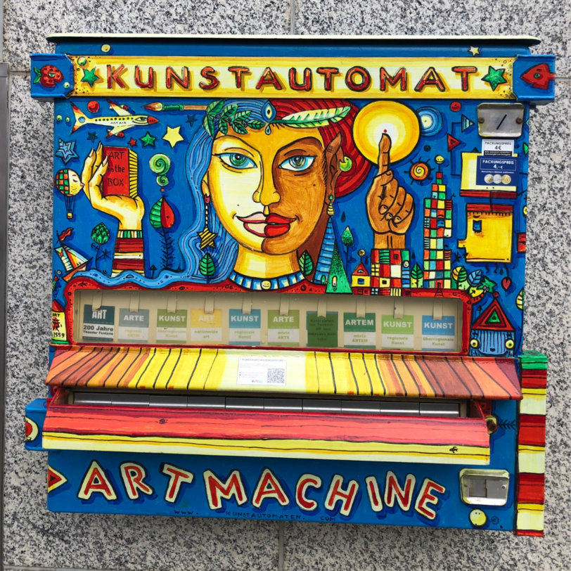 Ein bunter Kunstautomat