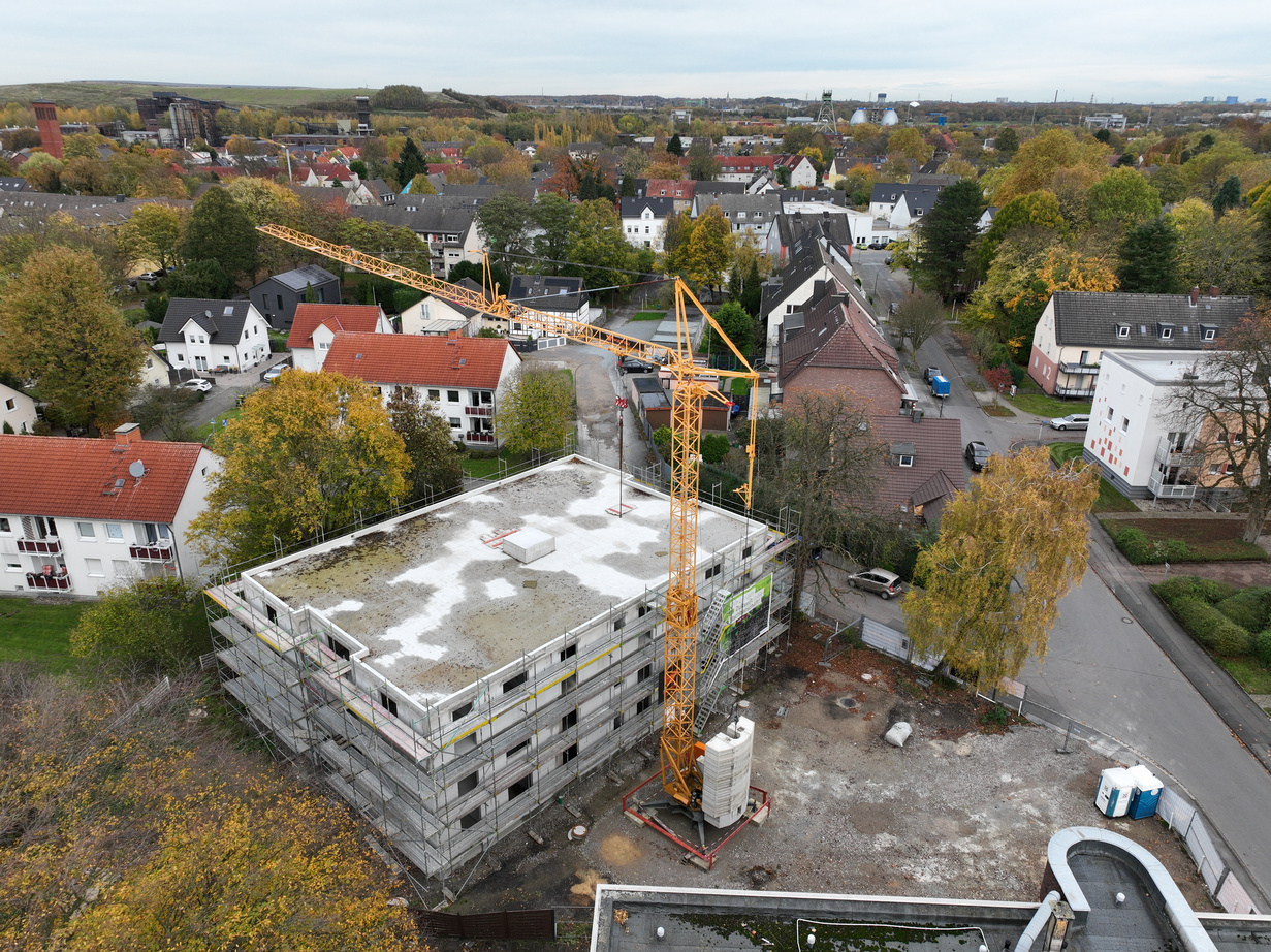 Luftbild auf den Neubau von DOGEWO21