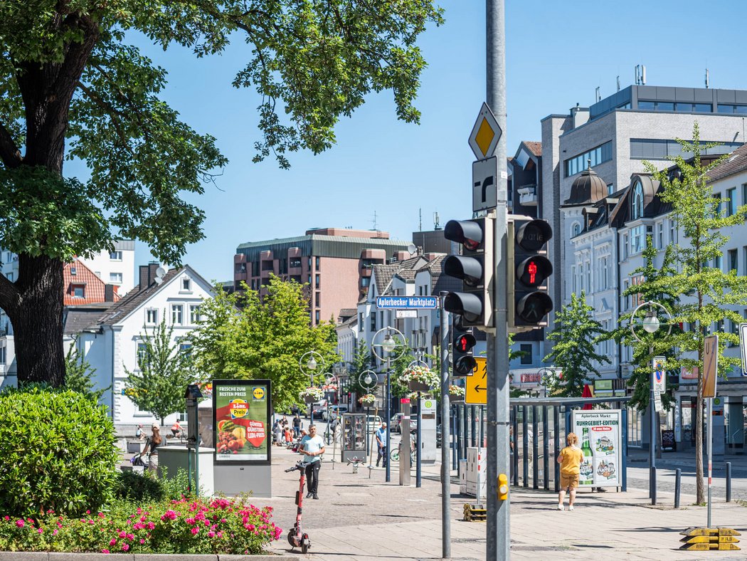 Eine Fußgängerzone