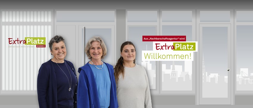Mitarbeiterinnen vom ExtraPlatz der DOGEWO21 