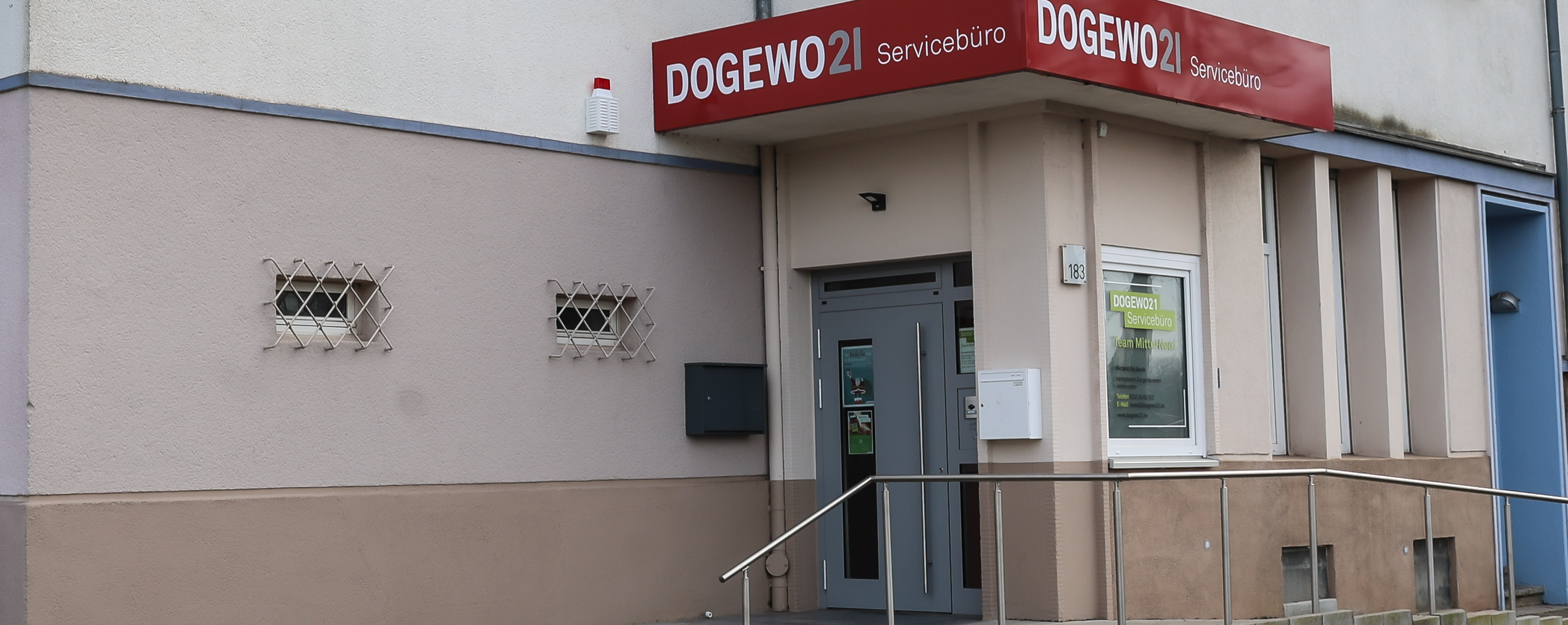 Eingang von Servicebüro Mitte-Nord